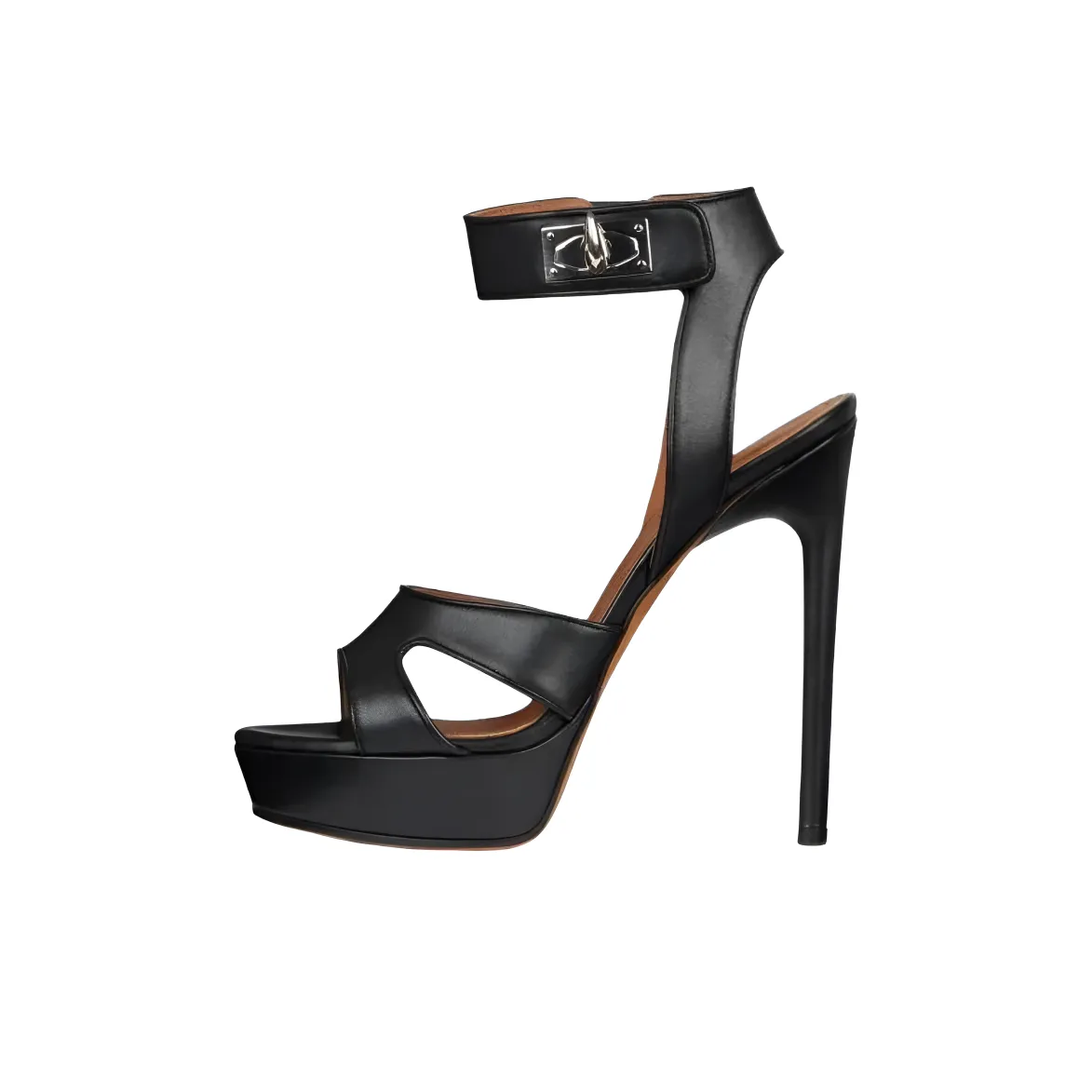 Givenchy Shark Lock One Ремень Сандалии Женские Черные