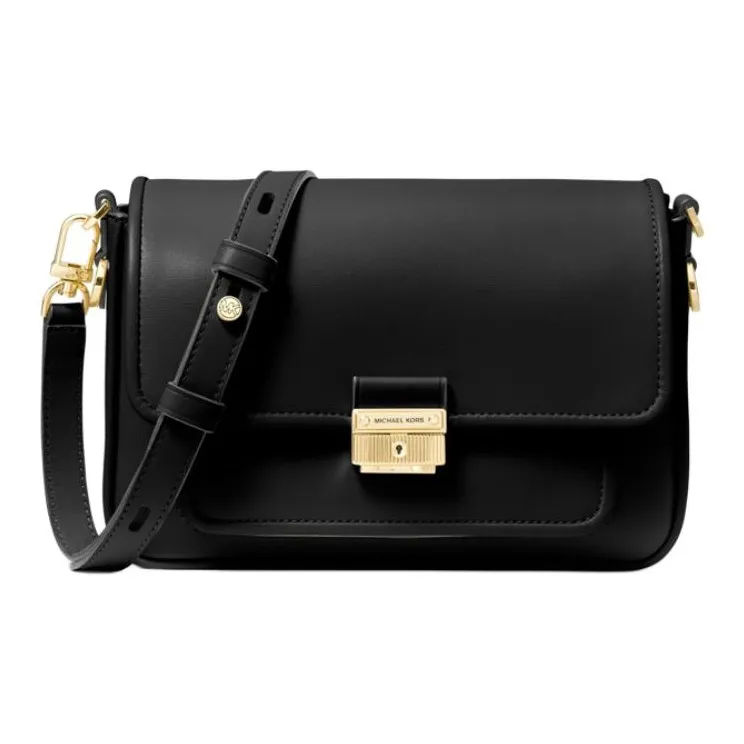 MICHAEL KORS Bradshaw Cow Leather Crossbody Bags Medium Women's Black