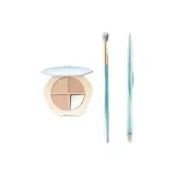 3종 세트: #01 거위털 컨실러 팔레트 3색+5g+103-도트 컨실러 브러시+듀얼 헤드 컨실러 브러시