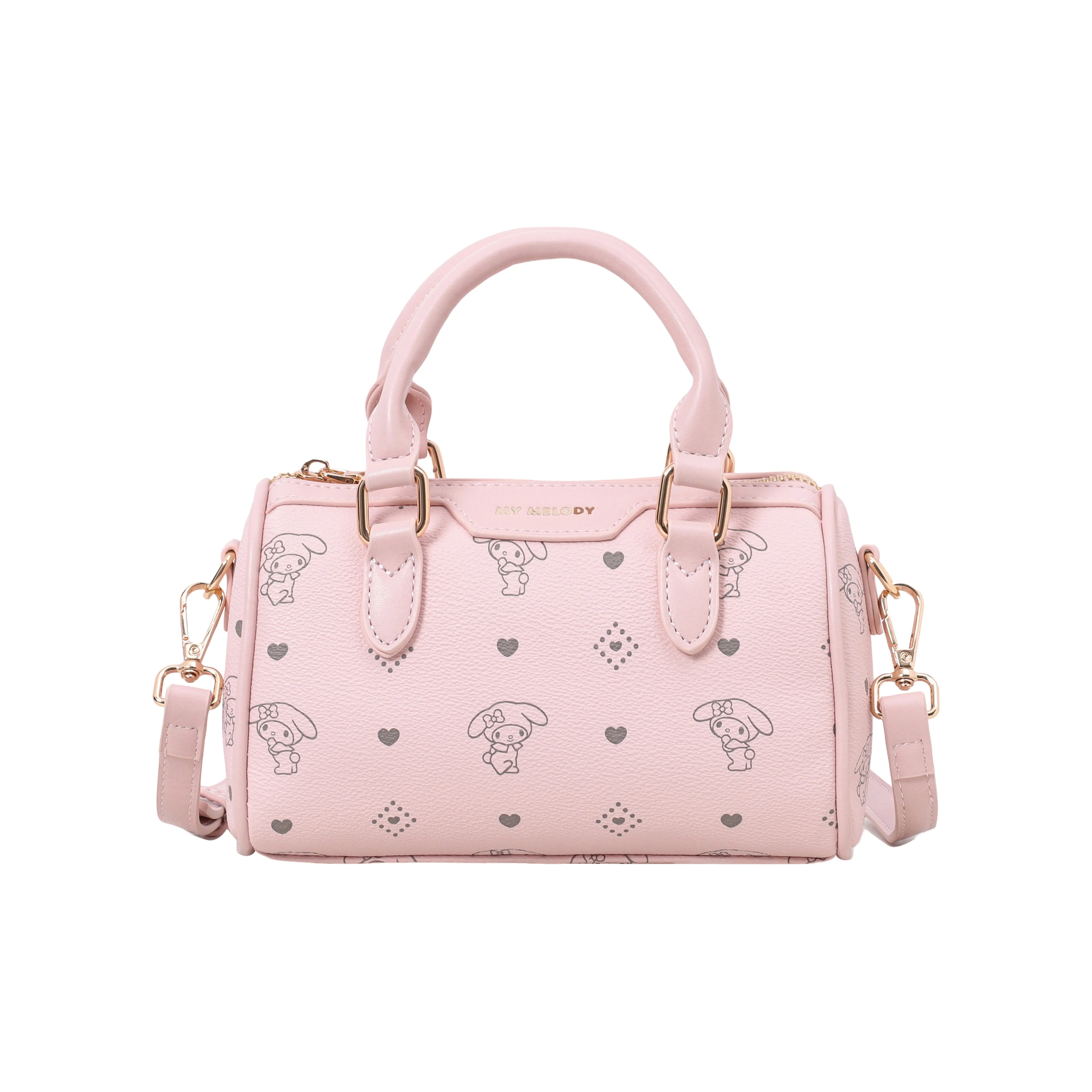 Sanrio Синтетическая кожа Одно плечо Сумка Стандартная Женская Розовая Черная Белая