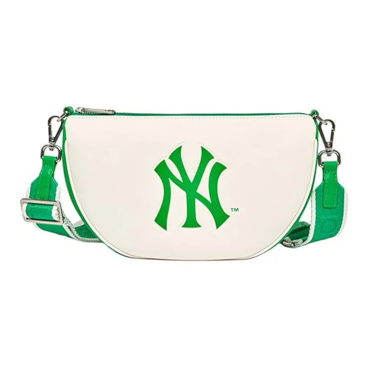 Mlb Base Logo Искусственная кожа Полиэстер Пельмени Сумка через плечо Обычная Унисекс Зеленый Белый Многоцветный