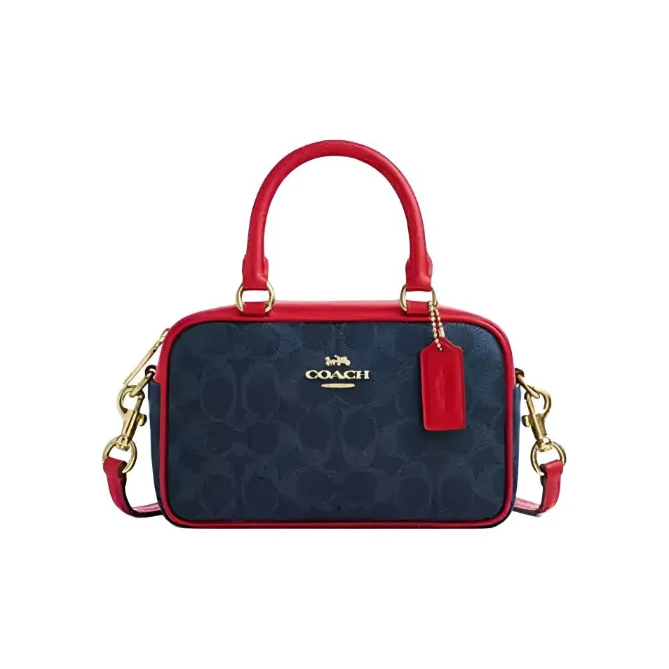 COACH SATCHELSignature Кожа Через плечо Сумка Мини Женская Красная