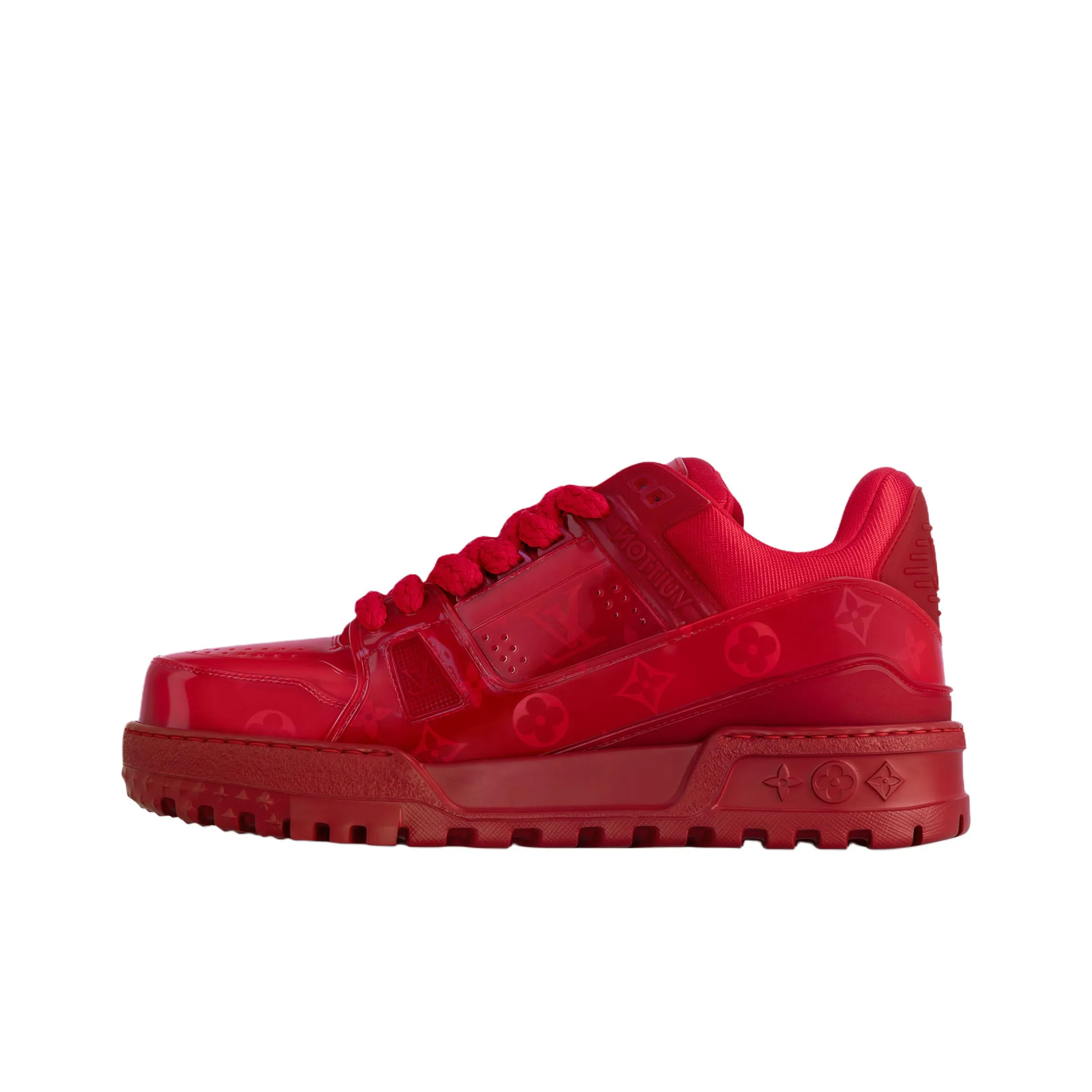 LOUIS VUITTON Trainer Maxi Low-Top Skateboard Shoes Men's Red