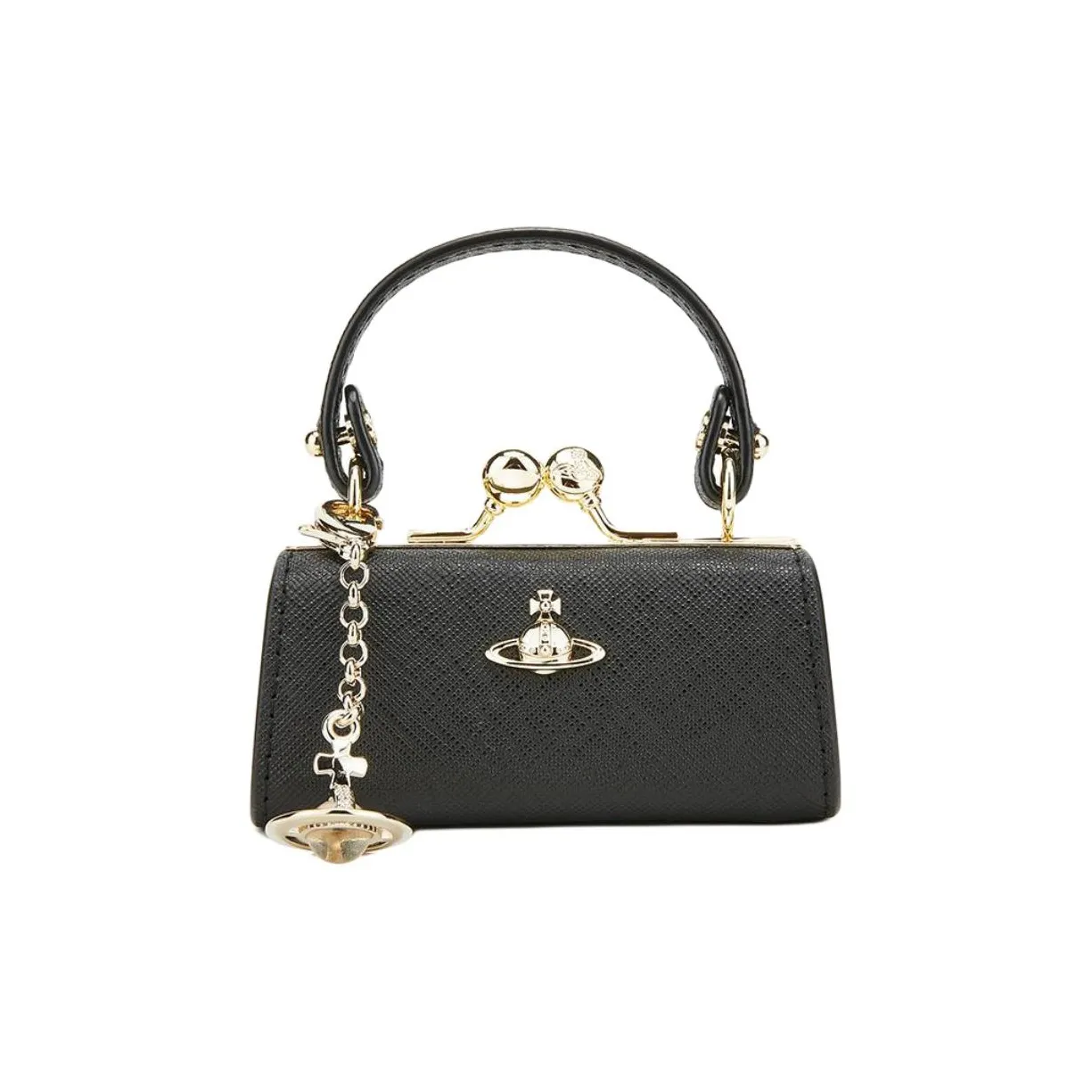 Vivienne Westwood Cow Leather Handbag Women's Black
