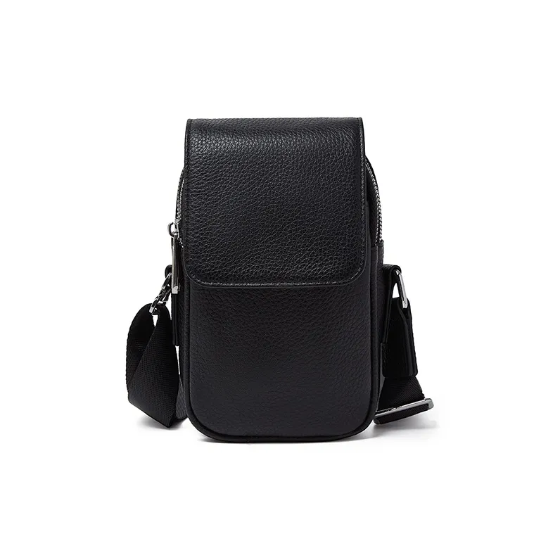 Old Man's Head Сумка через плечо из коровьей кожи мужская черная