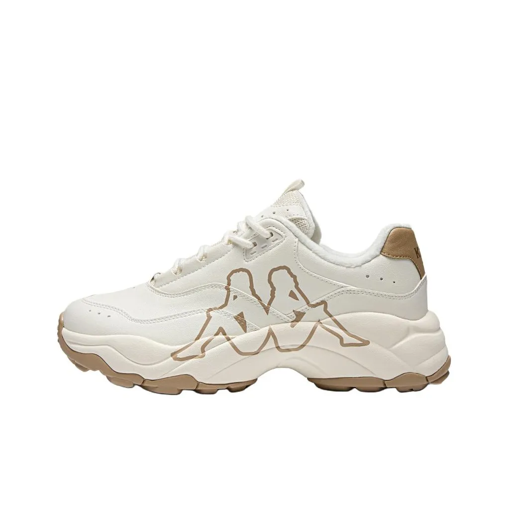 KAPPA Спина до Спины Противоскользящие Устойчивые к Износу Термические Низкие Топ Кроссовки Унисекс Белый Коричневый