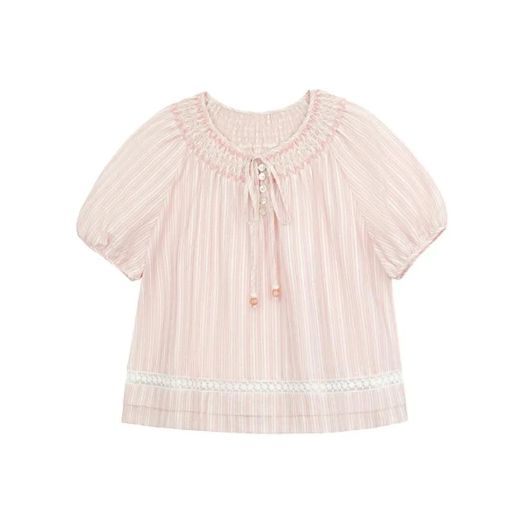 NOV ELIST Вишневый цветок Розовый Женская рубашка