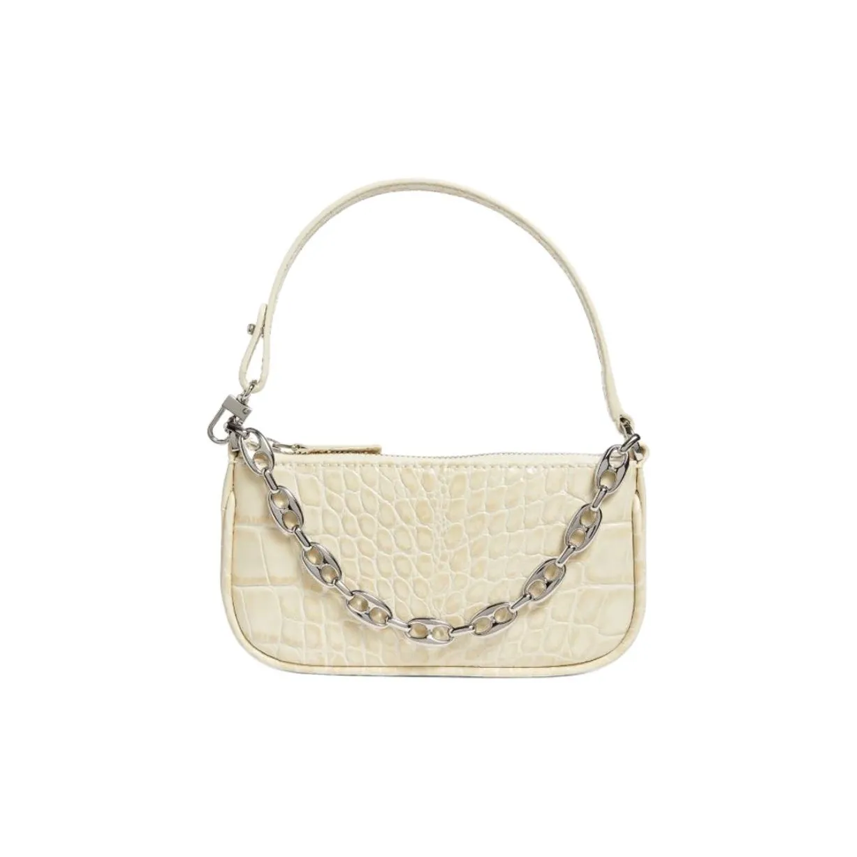 By Far Rachel Leather Baguette Bag, Shoulder Bag, Handbag Women's Cream