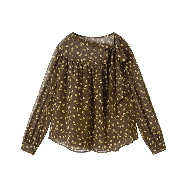 XIANGYING Шифон Рубашка Женская