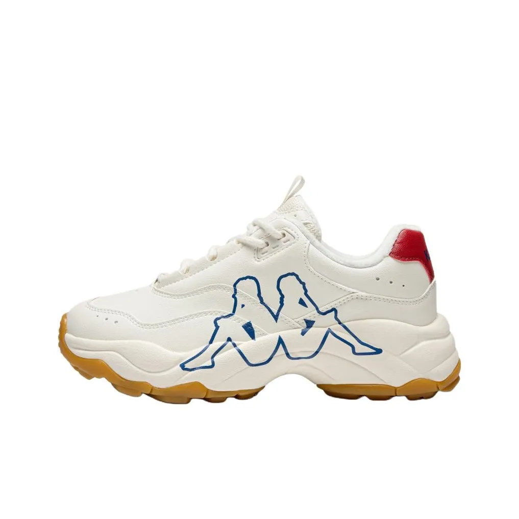 KAPPA Противоскользящий устойчивый к истиранию низкий топ кроссовки с толстой подошвой унисекс белый