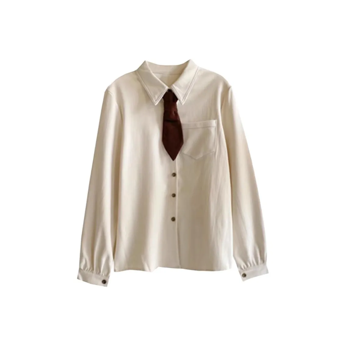 SYEEE WITH U Абрикос Женские Рубашки