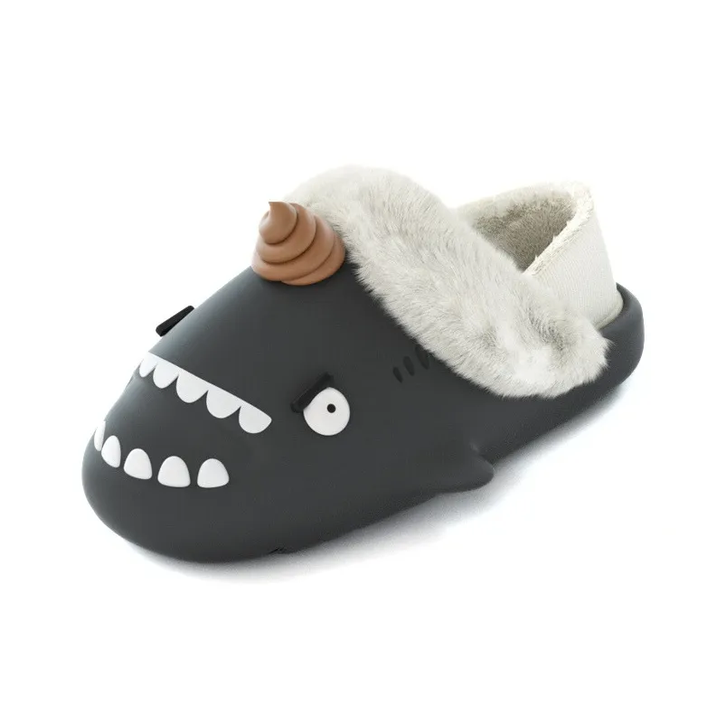 HelloSlippers Shark Winter Sharkicks Winter Удобные Домашние тапочки с каблуком Унисекс