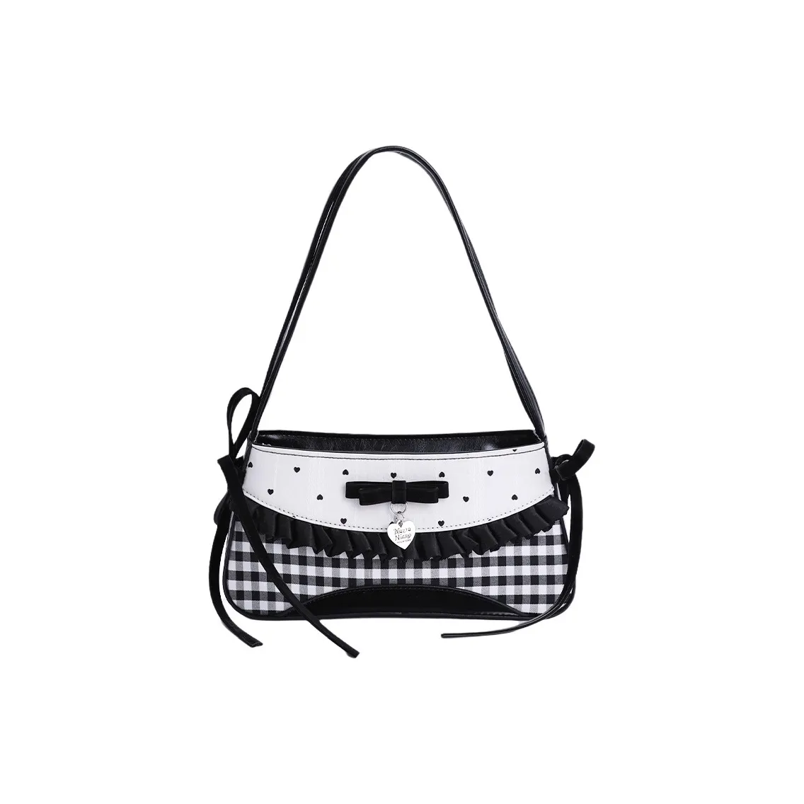 RKM PU (полиуретан) Сумка через плечо Стандартная Женская Черная