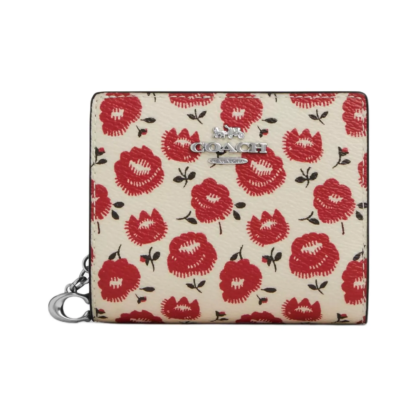 COACH Покрытый холст Кошелек Мини Женский Многоцветный