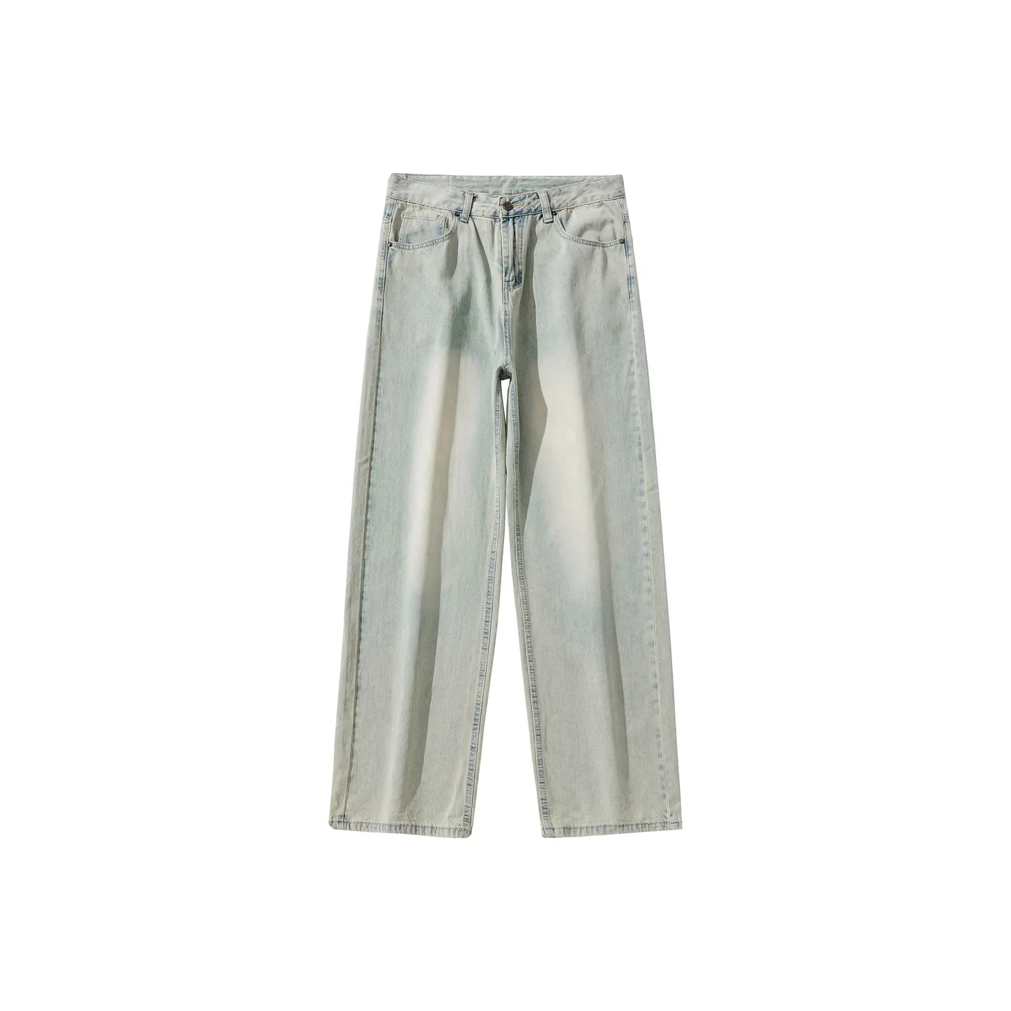 DONGDONGGUAI Желтый Грязь Унисекс Джинсы