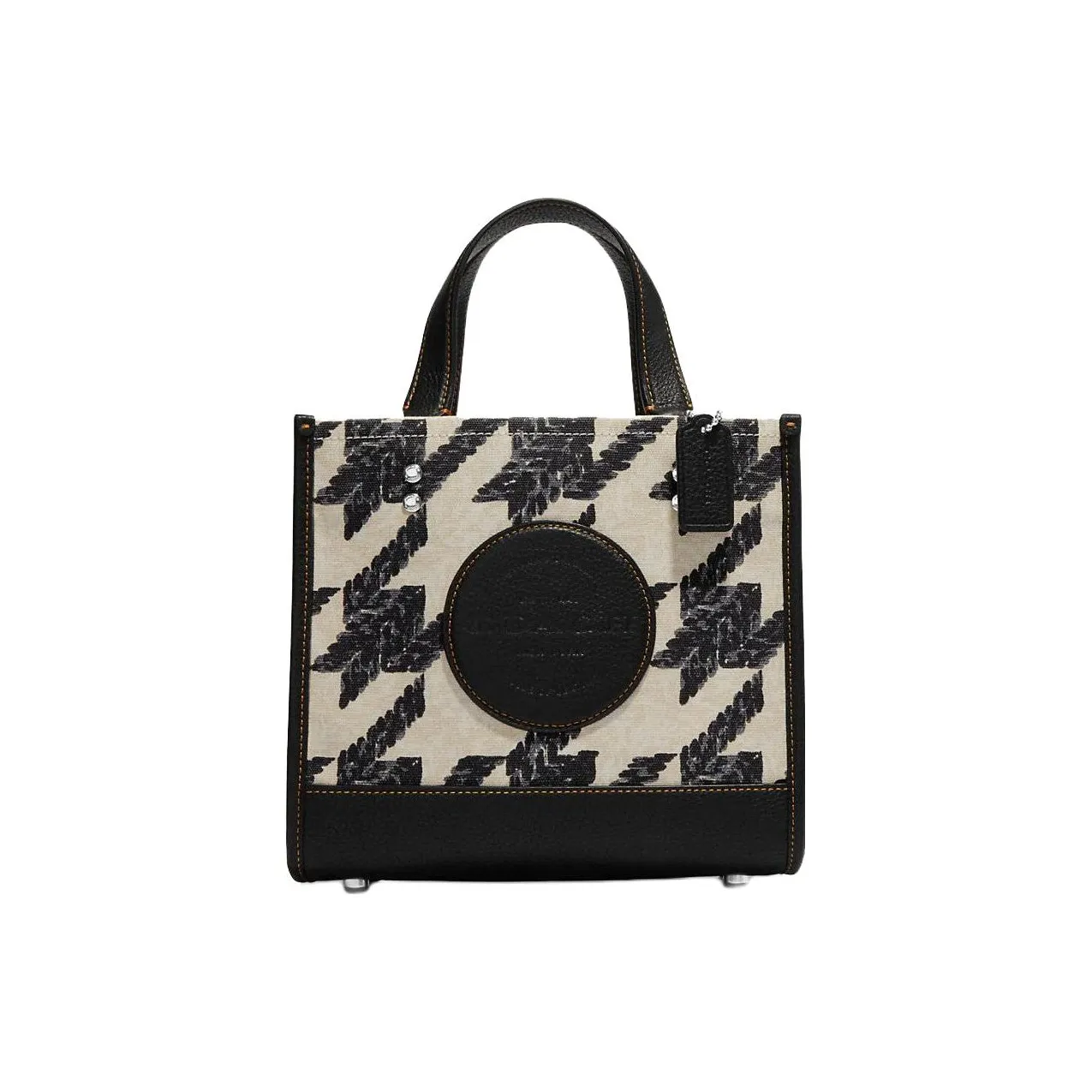 COACH Dempsey Canvas With Leather Canvas Bag Tote Tote Shopping Bag Handbag Women's Black & Cream