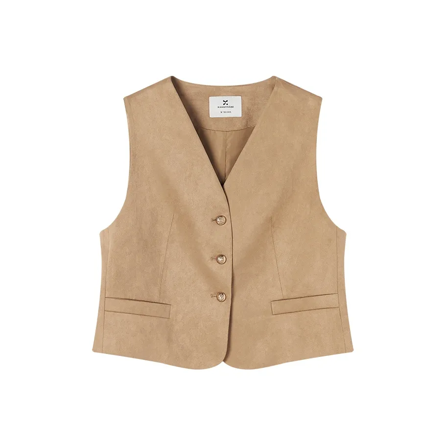 XIANGYING Светлый хаки Женские жилеты