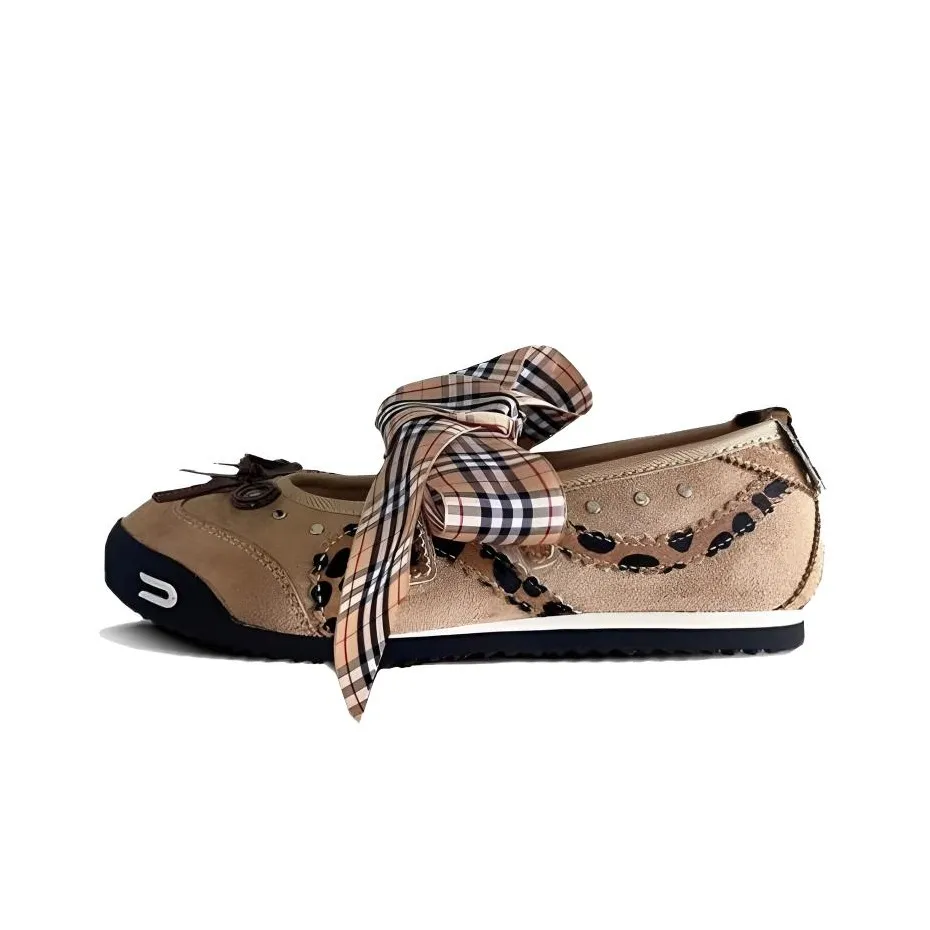 Aimilian Плоская подошва Туфли Мэри Джейн Женские Коричневый