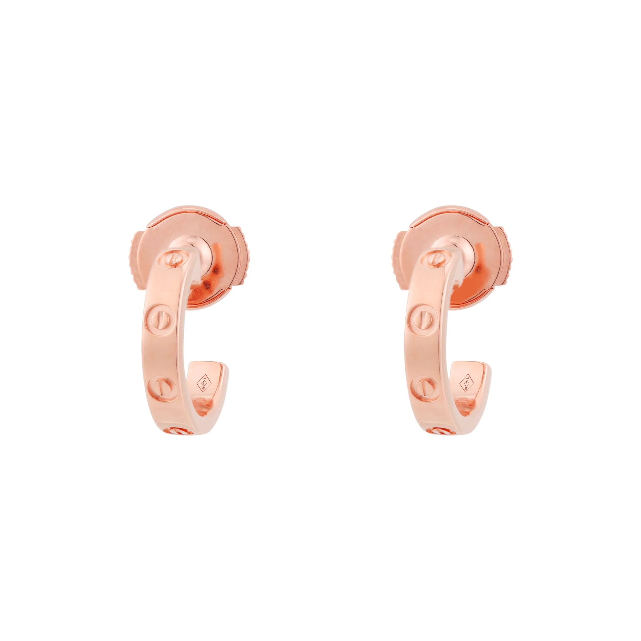 CARTIER 18K Rose Gold Earrings Women's Rose Gold