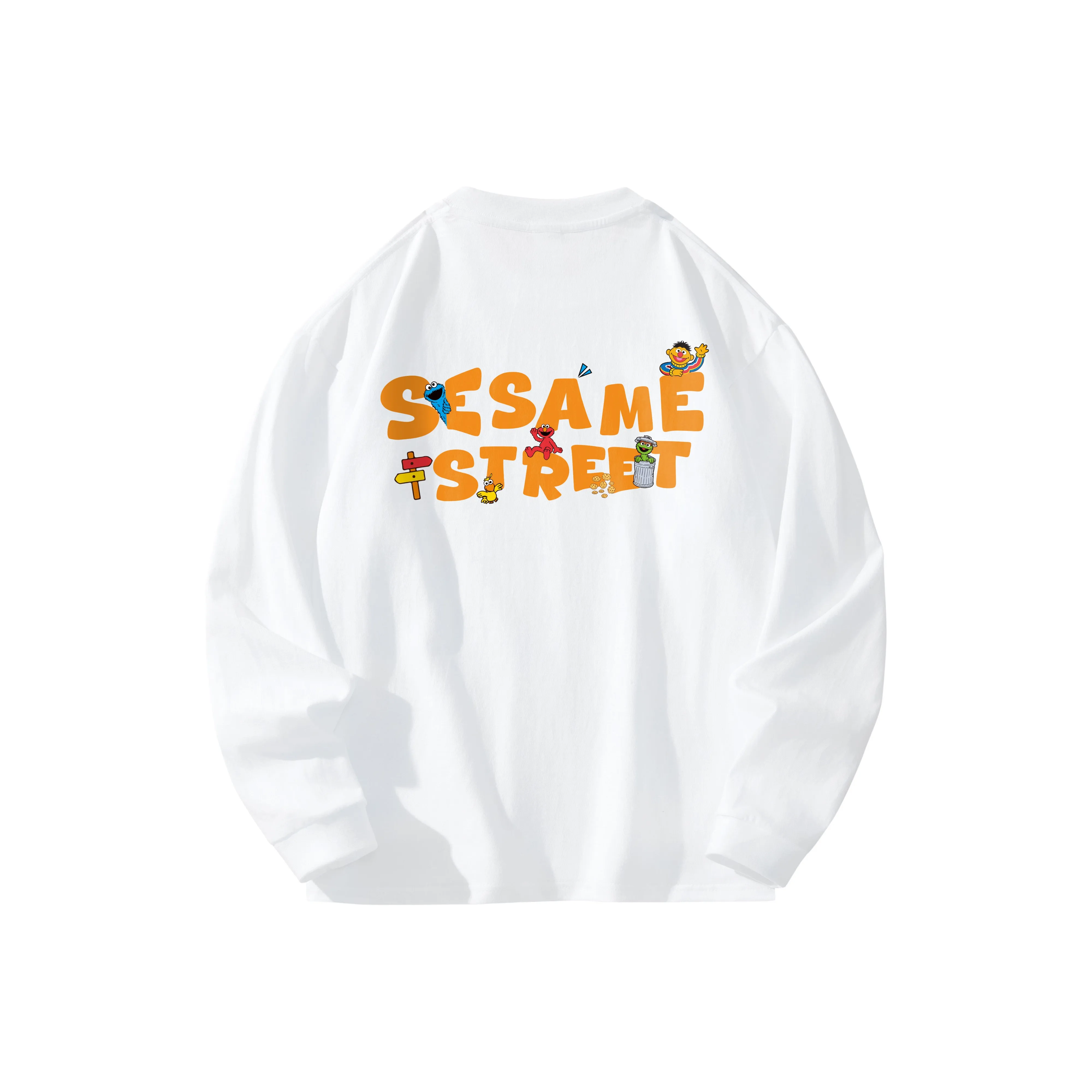 Улица Сезам Длинный рукав Т-рубашка Унисекс