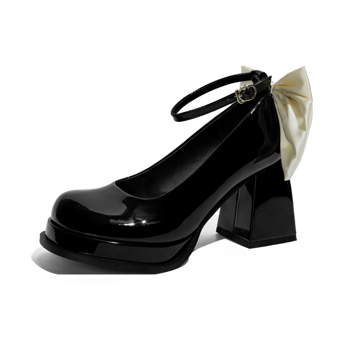 NX DOUGHNUT Грубый каблук Высокие каблуки Женские Черный