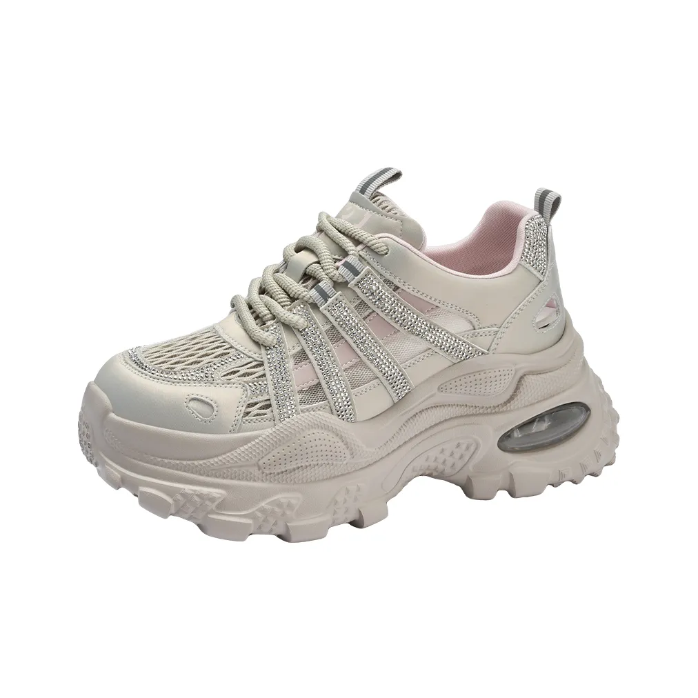 JOSINY Низкий топ массивные кроссовки женские золотые розовые