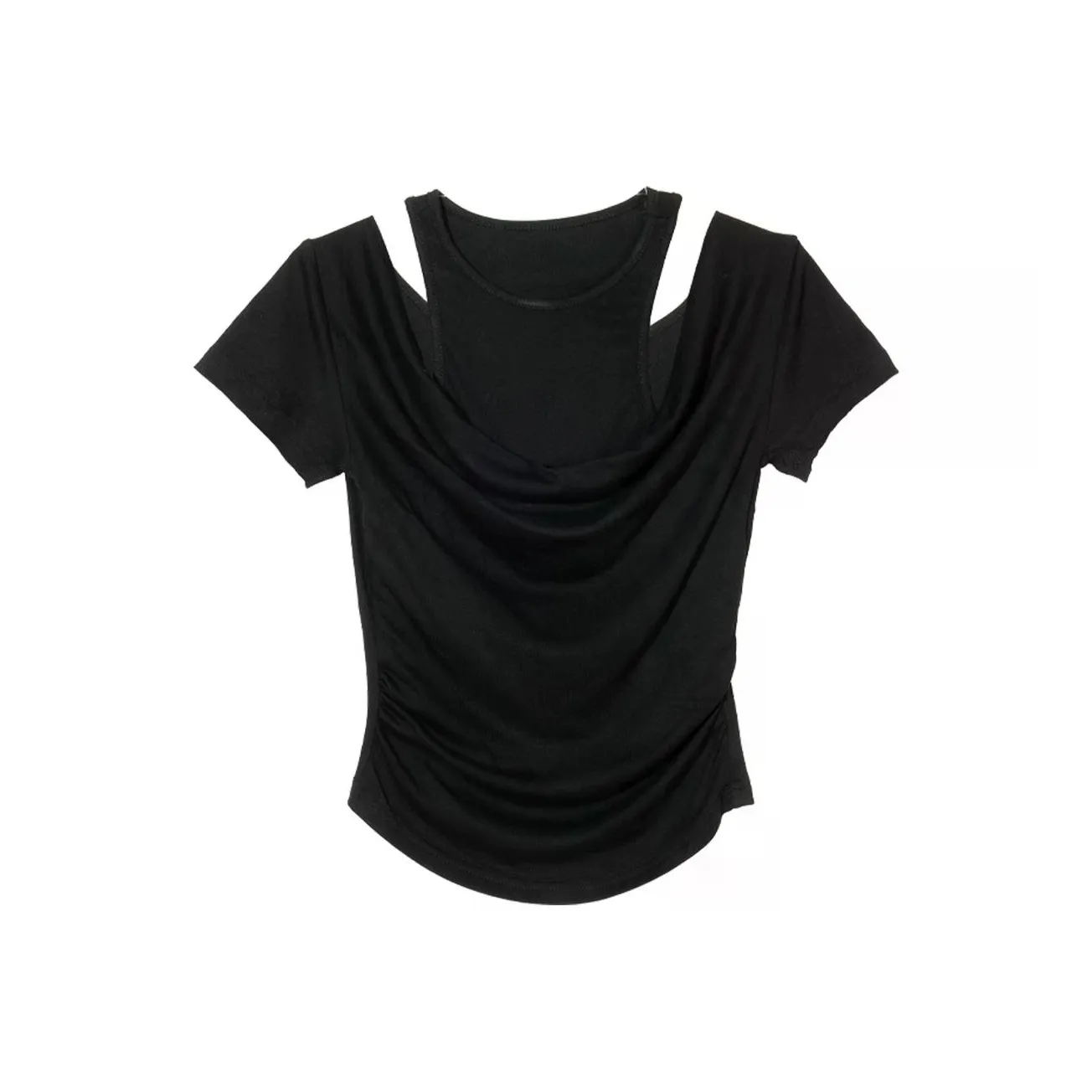 ZXBY Черный Женский Короткий Топ