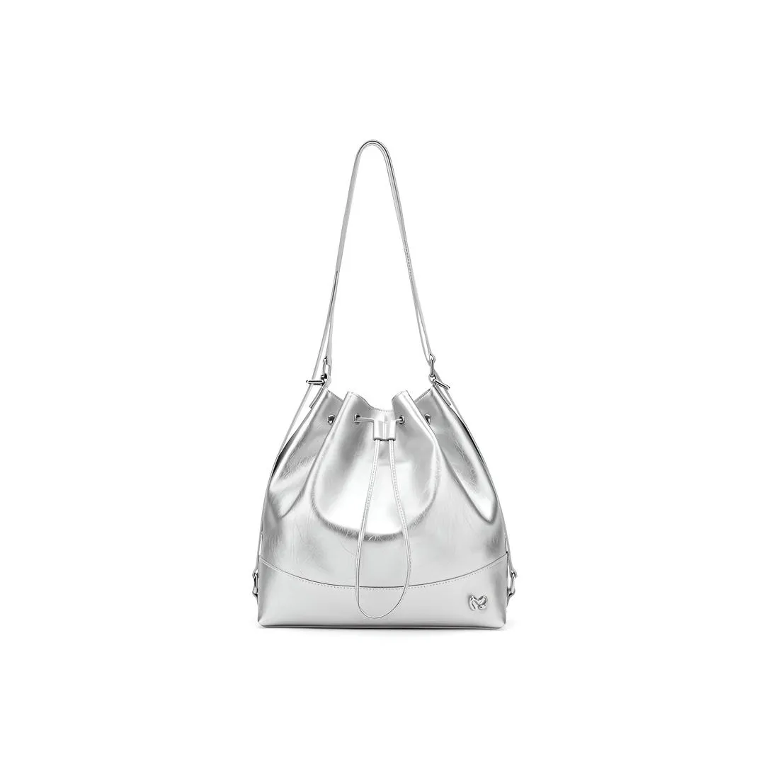 MCMIKO Cow Leather Multifunction Bucket Commute Bag Single Shoulder Bag Regular Women's Multicolor