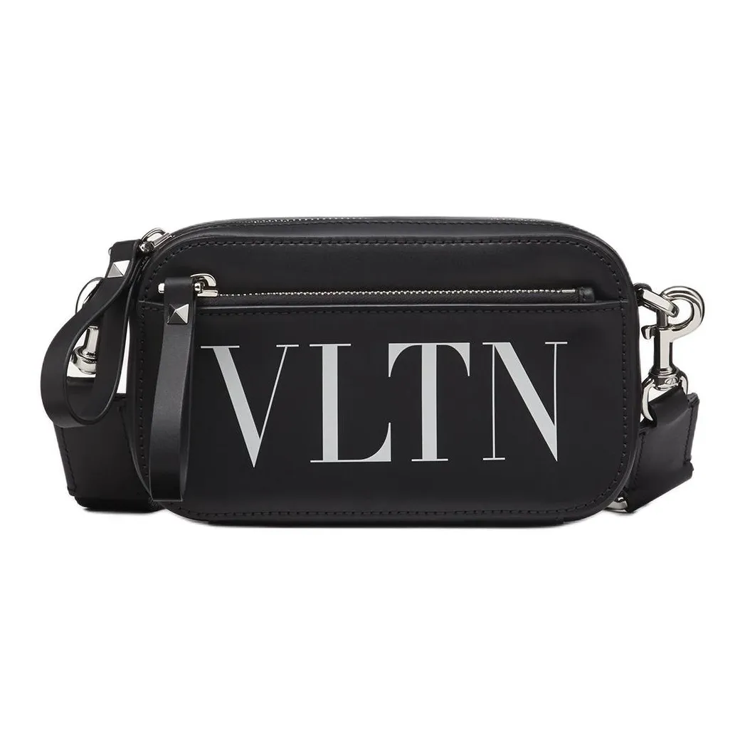 Valentino VLTN Cow Leather Crossbody Bag, Fanny Pack Trumpets Men's Black