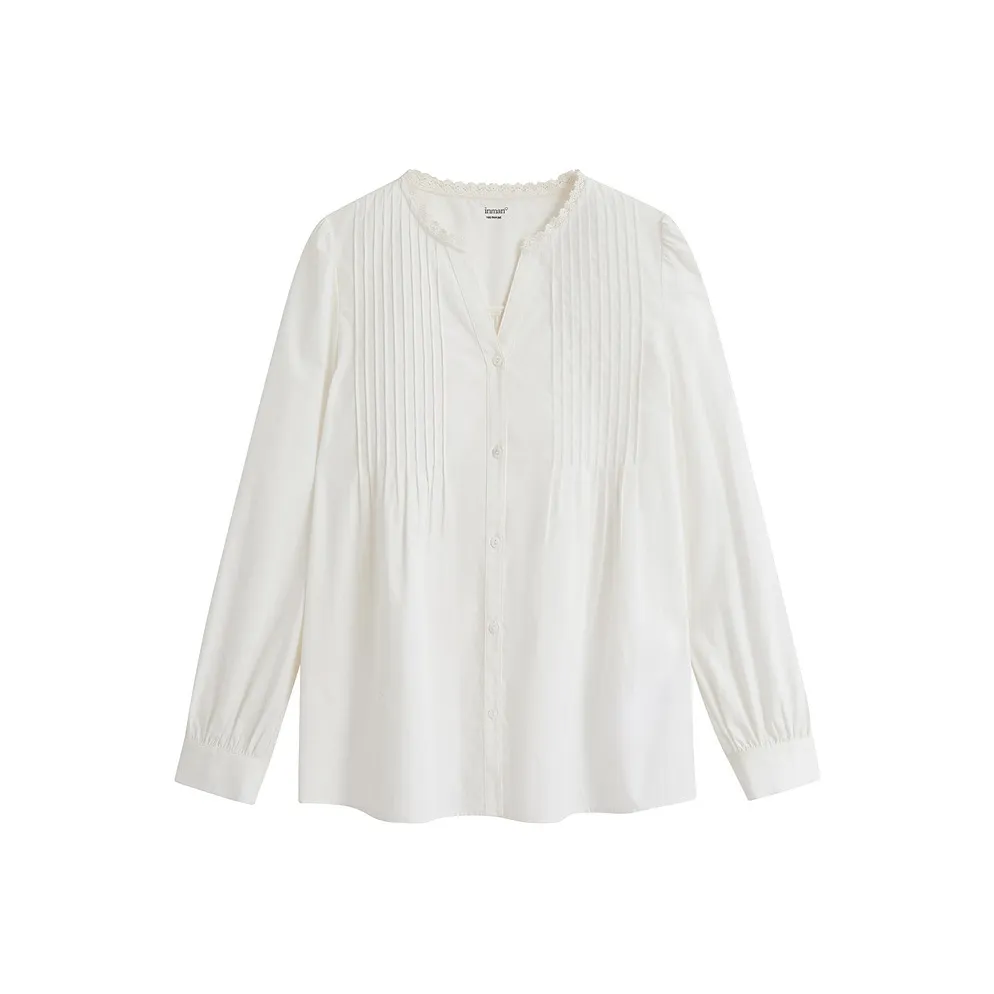 Inman TREASURE совместный бренд Похудение Предосенний Комплект Элегантность Доступный Вечный Модный ATMOSPHERE Рубашка Женская