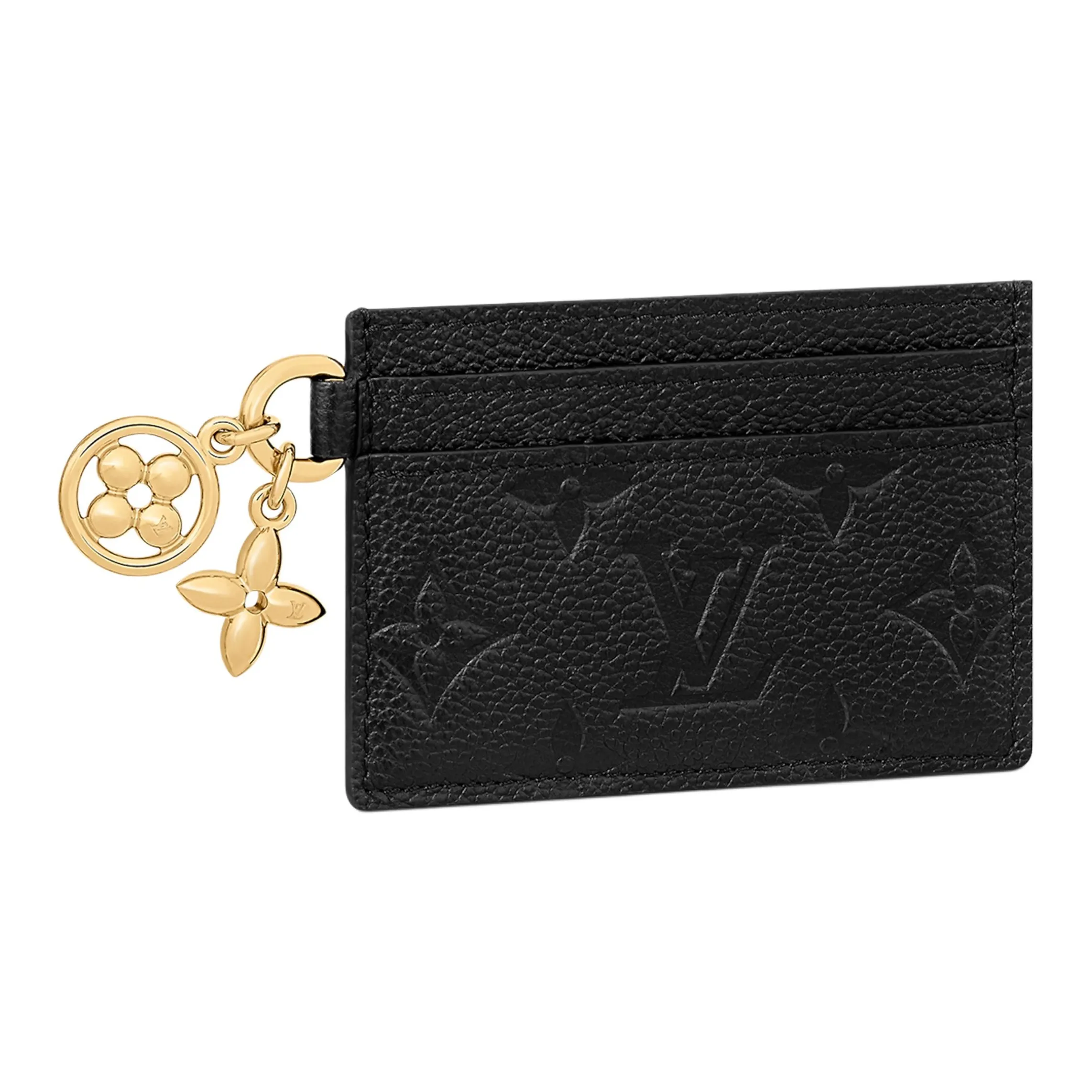LOUIS VUITTON Lv Charms Card Holder Black
