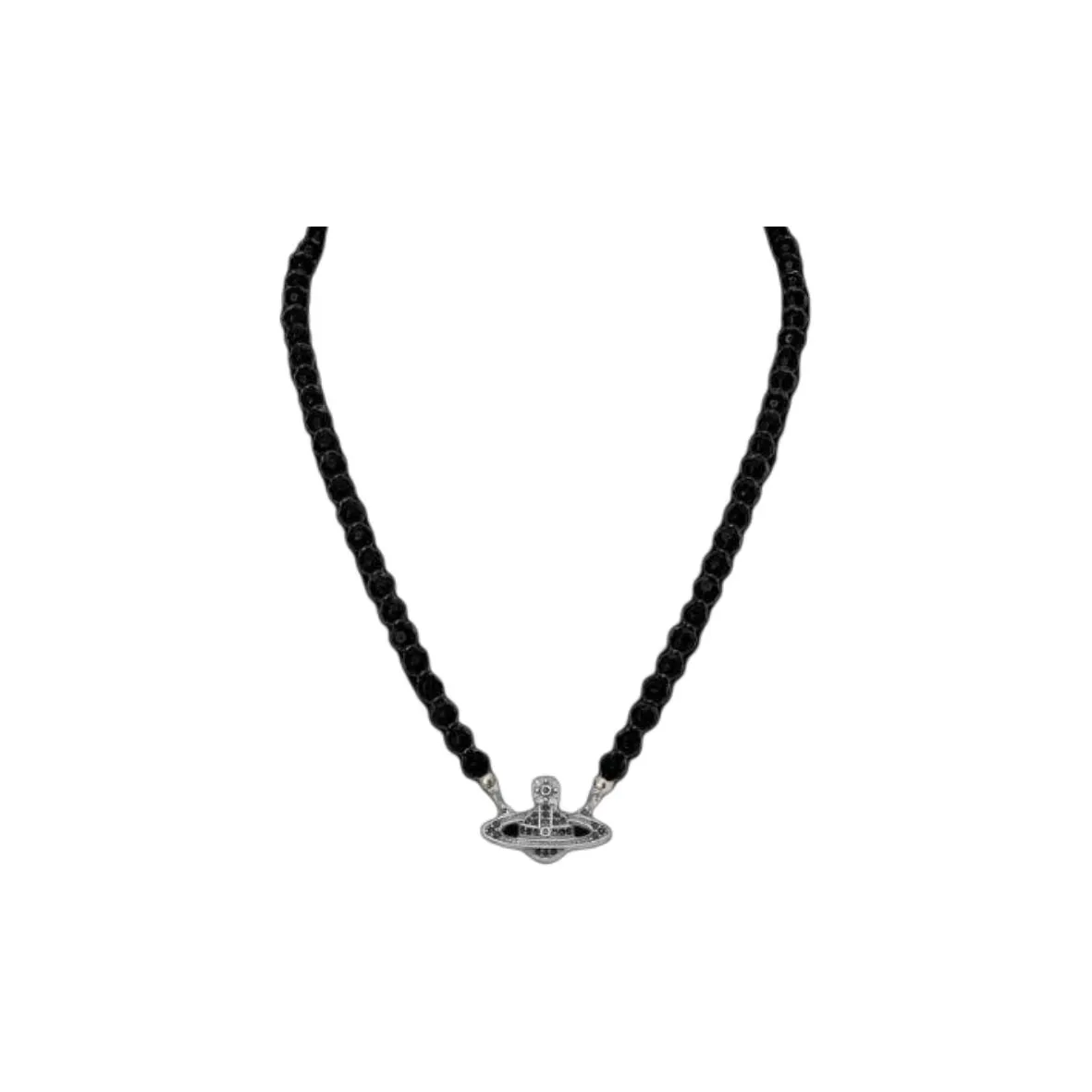 Vivienne Westwood Ожерелья из черного агата Женские Черный