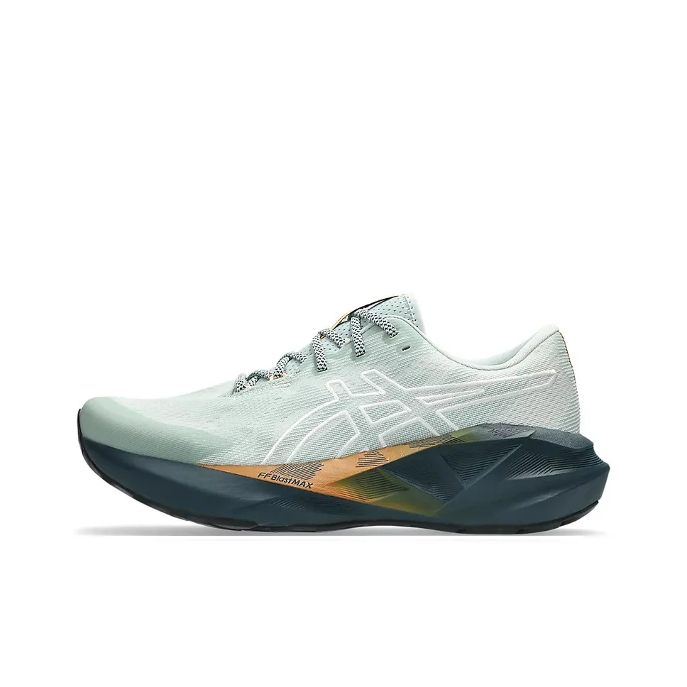 ASICS NOVABLAST 5 Устойчивый к истиранию Дышащий Низкий Топ Бег на длинные дистанции Спринт Беговые кроссовки Мужской Коричнево-зеленый