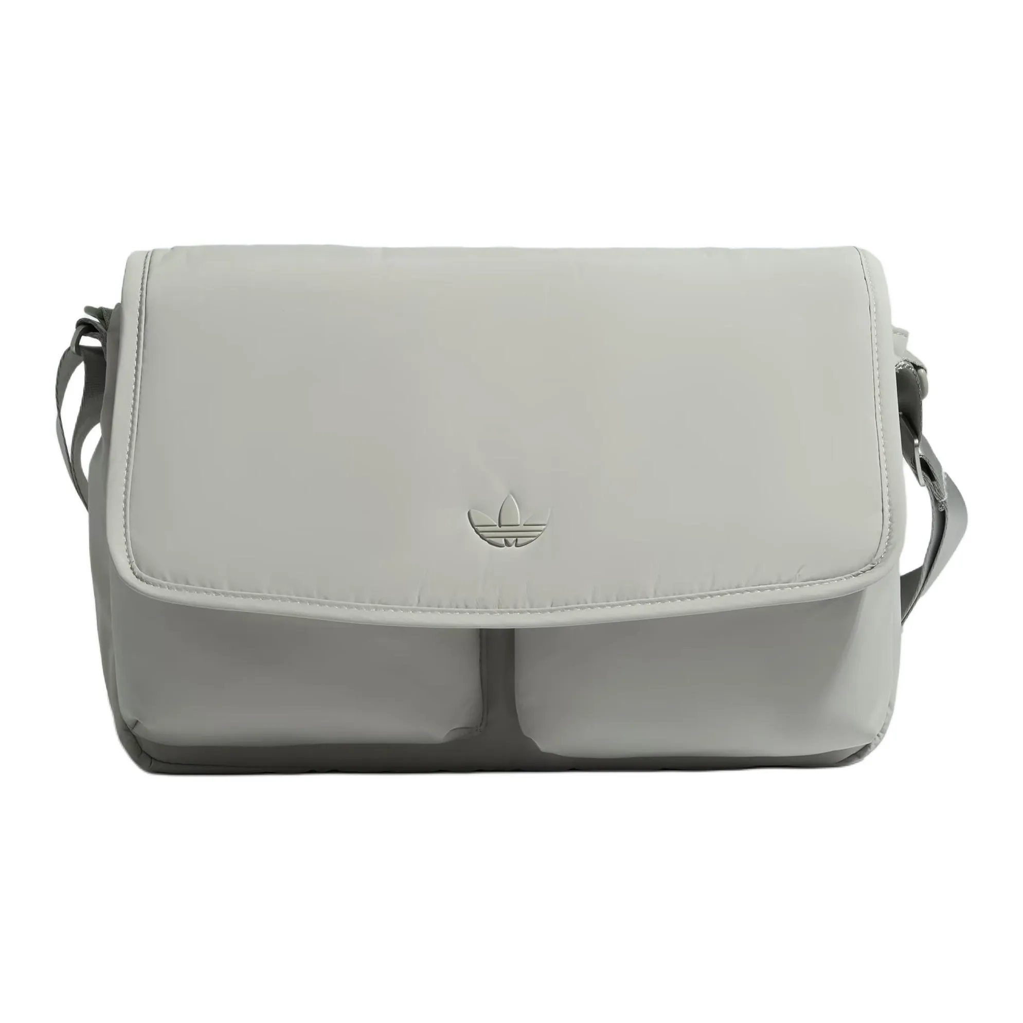 Adidas Originals Переработанный полиэстер Курьерская сумка Сумка через плечо Унисекс Металлический серый