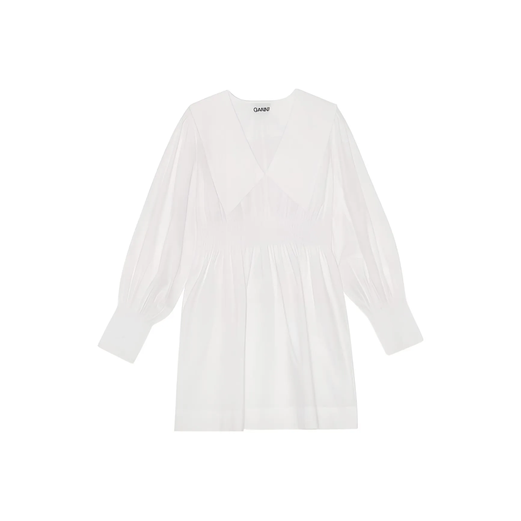 GANNI Белый Женский Длинный Рукав Платья