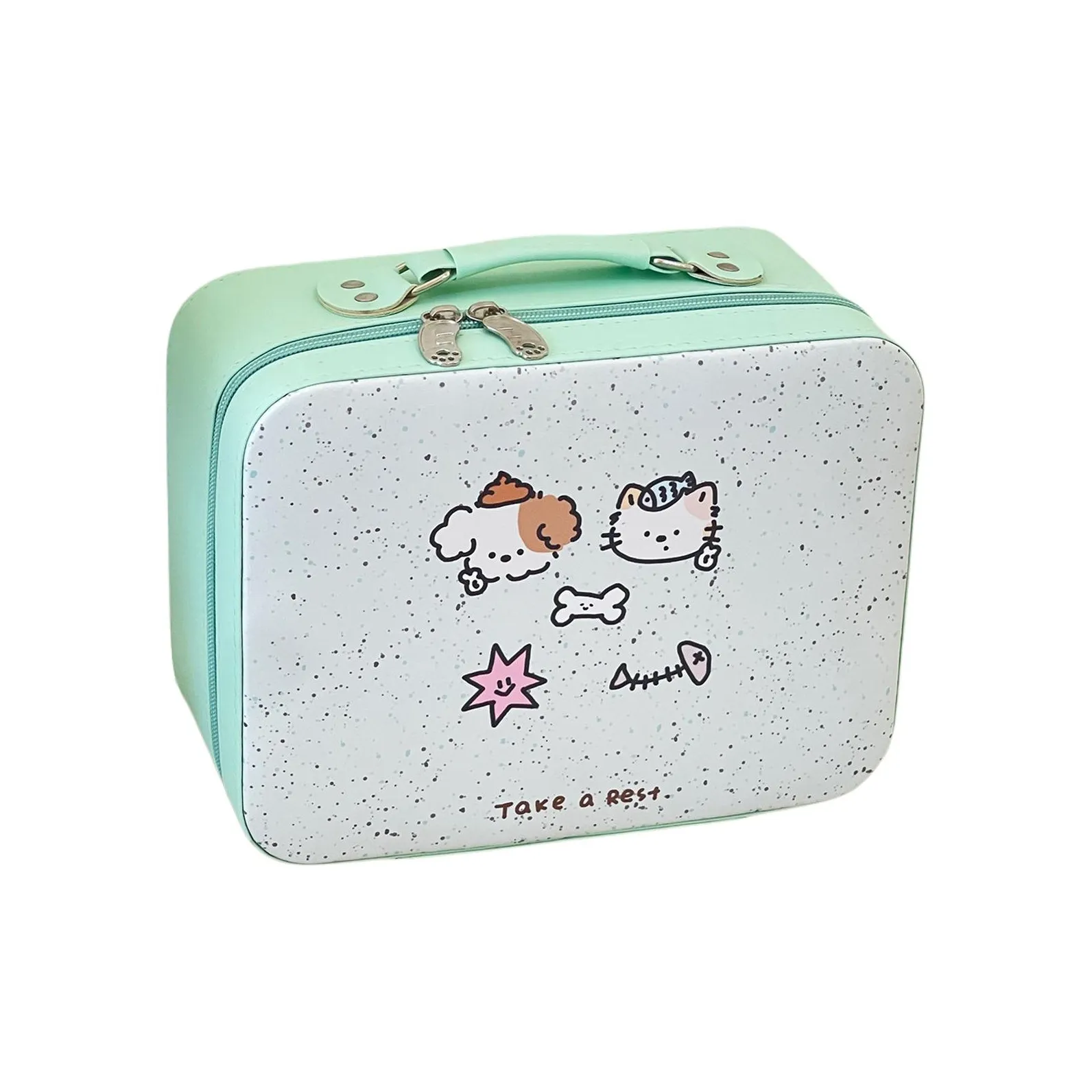 OMGD Оригинальный дизайн Милый Большой объем Кейс для макияжа с Зеркальцем Косметичка Пылезащитная для хранения