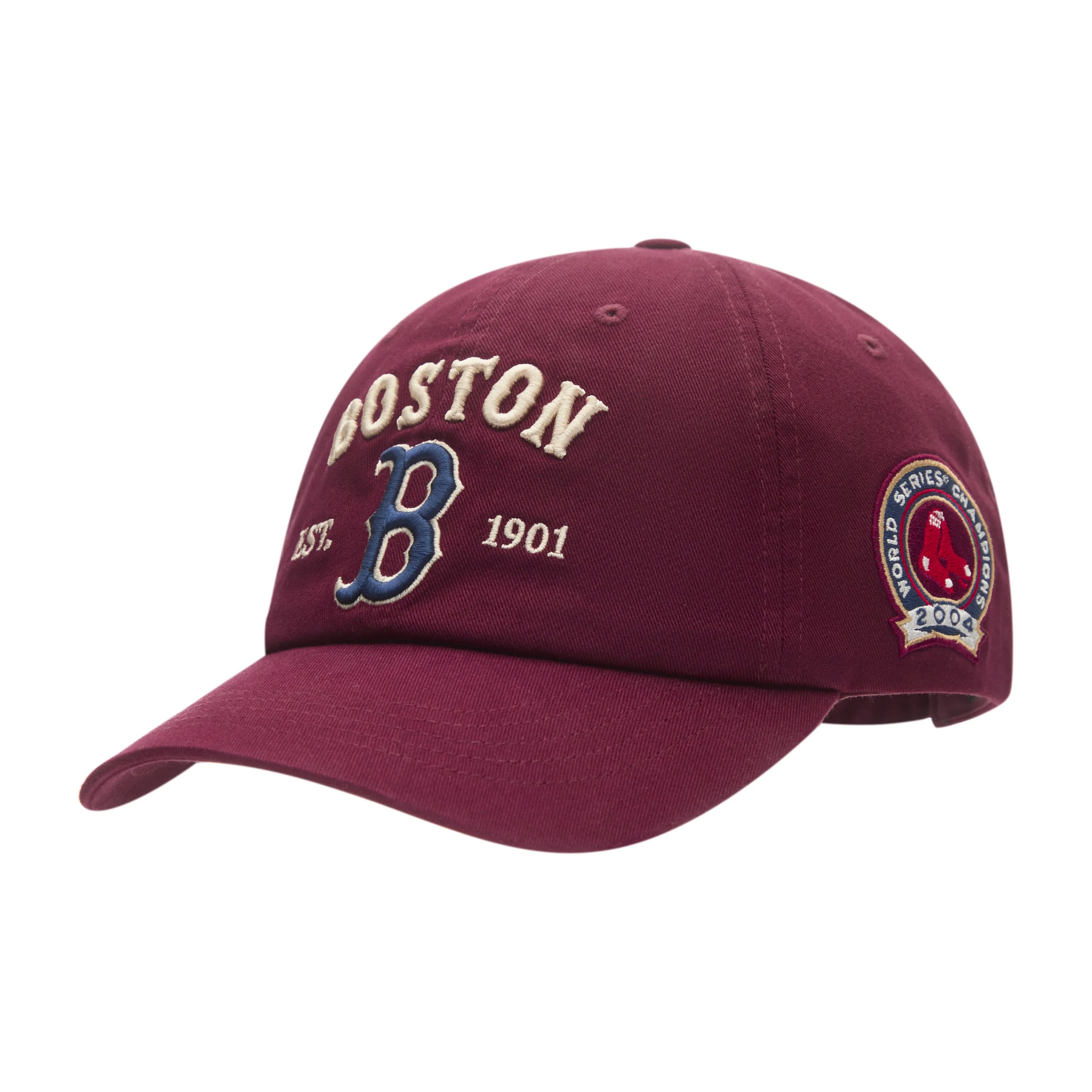 Бейсбольные кепки MLB Base Logo из хлопка унисекс красного цвета