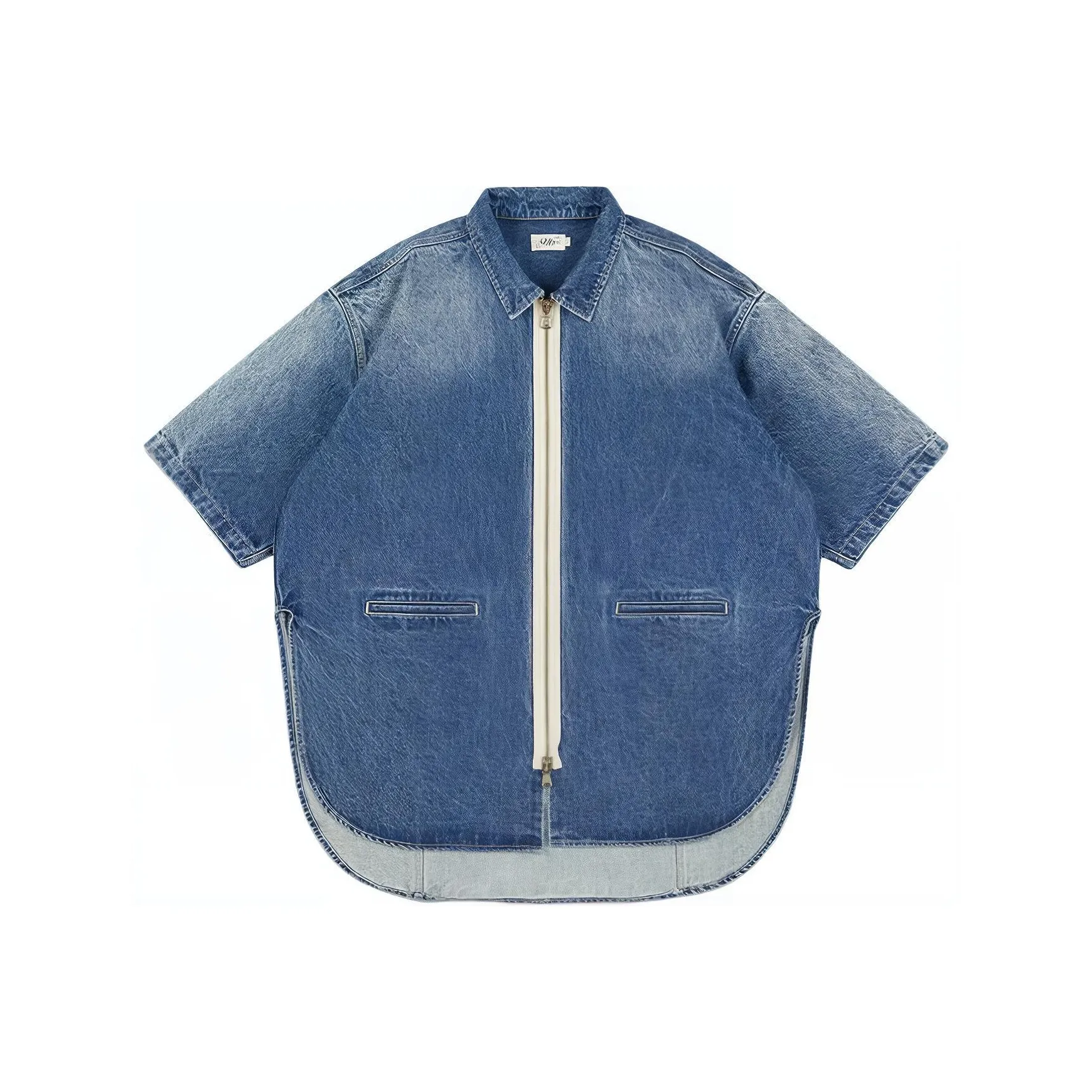 GOOD BAI Рубашка Унисекс Выстиранный Синий