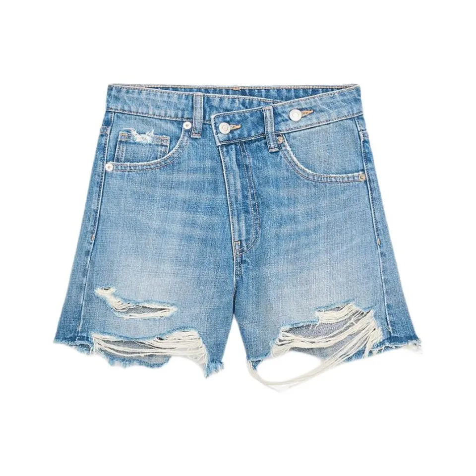 ZARA Trf Индиго Женские Джинсовые Шорты