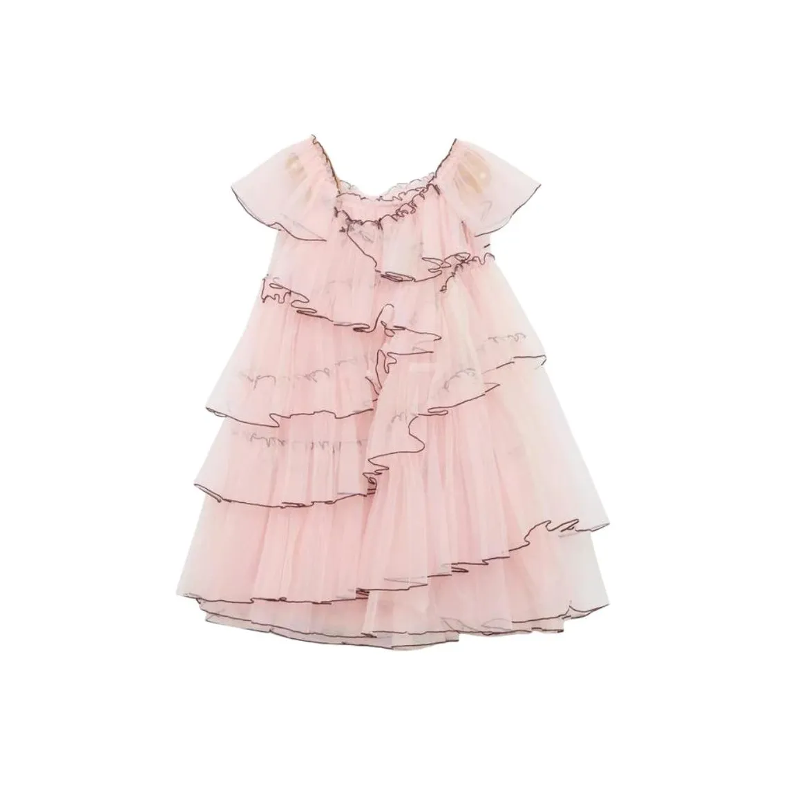 SUNTOMORROW Платье 2025 Лето Синий Серый Светло-Розовый Подростки