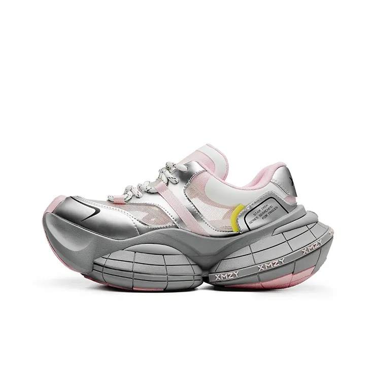 XMZY Interstellar Frisbee Series Kira (Красный) Дышащий Moisture Wicking Низкий Топ Кроссовки с Толстой Подошвой Женские