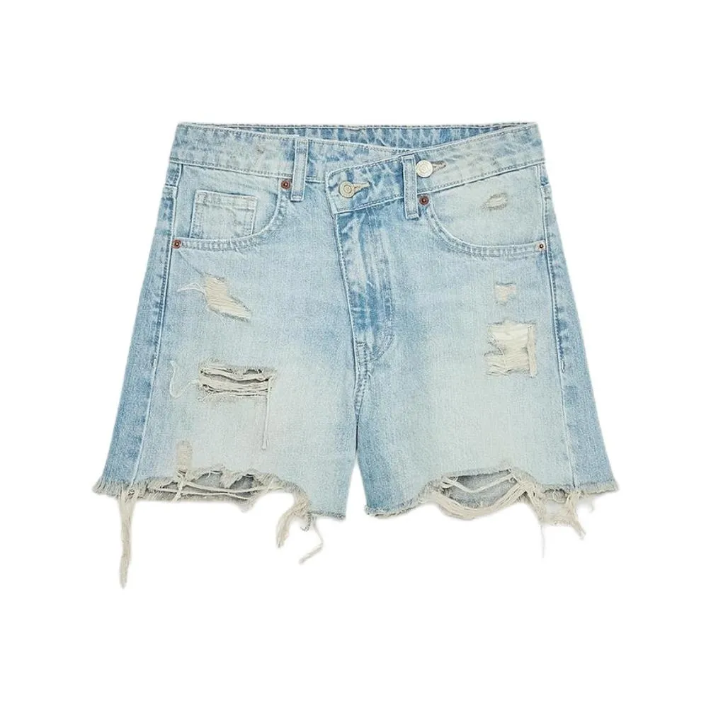 ZARA Trf Sky Blue Женские Джинсовые Шорты