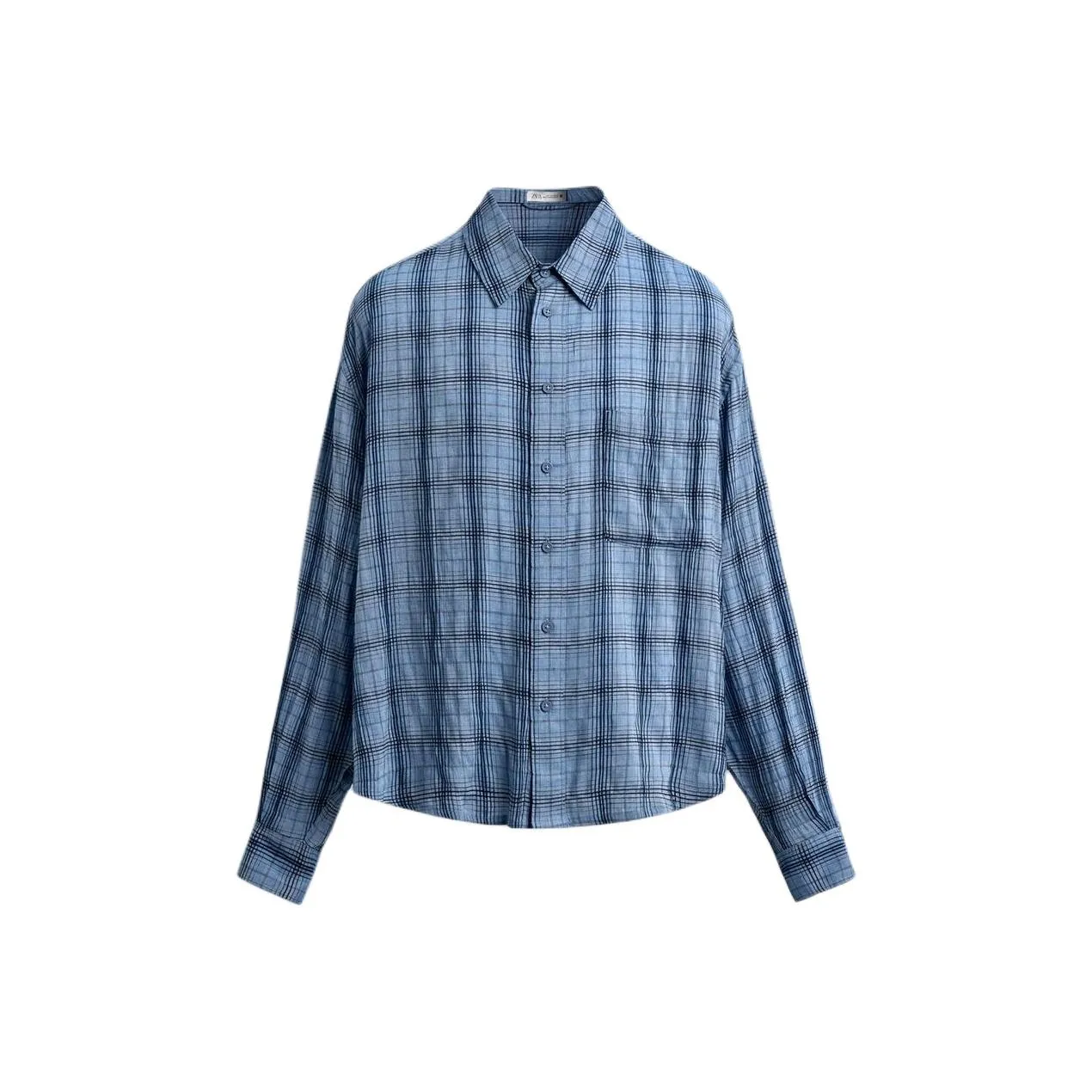 ZARA Ярко-синие мужские рубашки