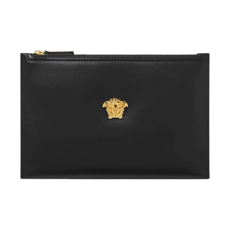 VERSACE Medusa Коровья кожа Клатч Женские Черный