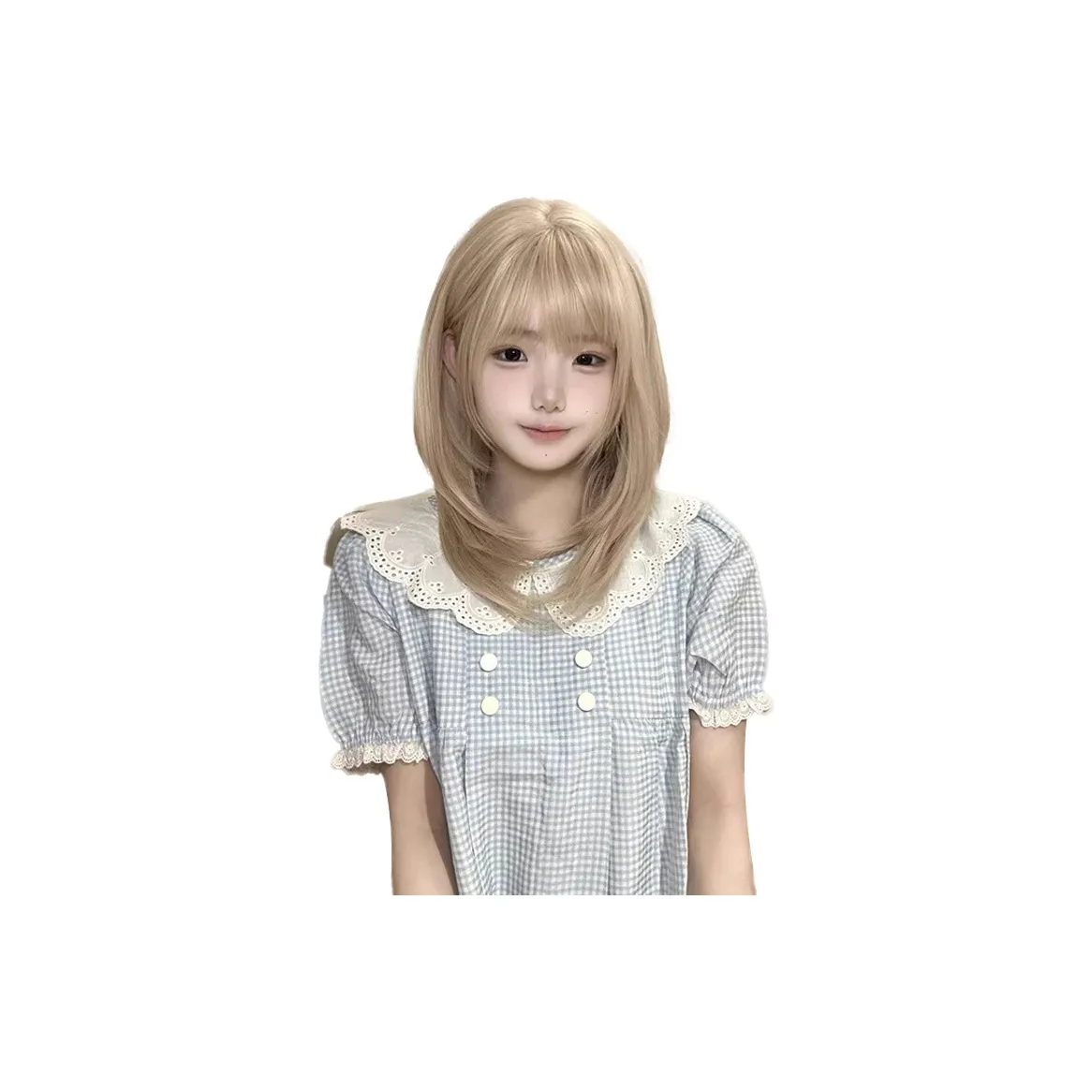 YOSEE Перука для женских волос на ключицу Y2K Интернет-знаменитость Культура UNIFORM Лоб Высокий уровень