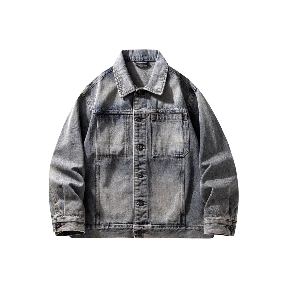 HZWH Синий Мужской Джинсовые Куртки