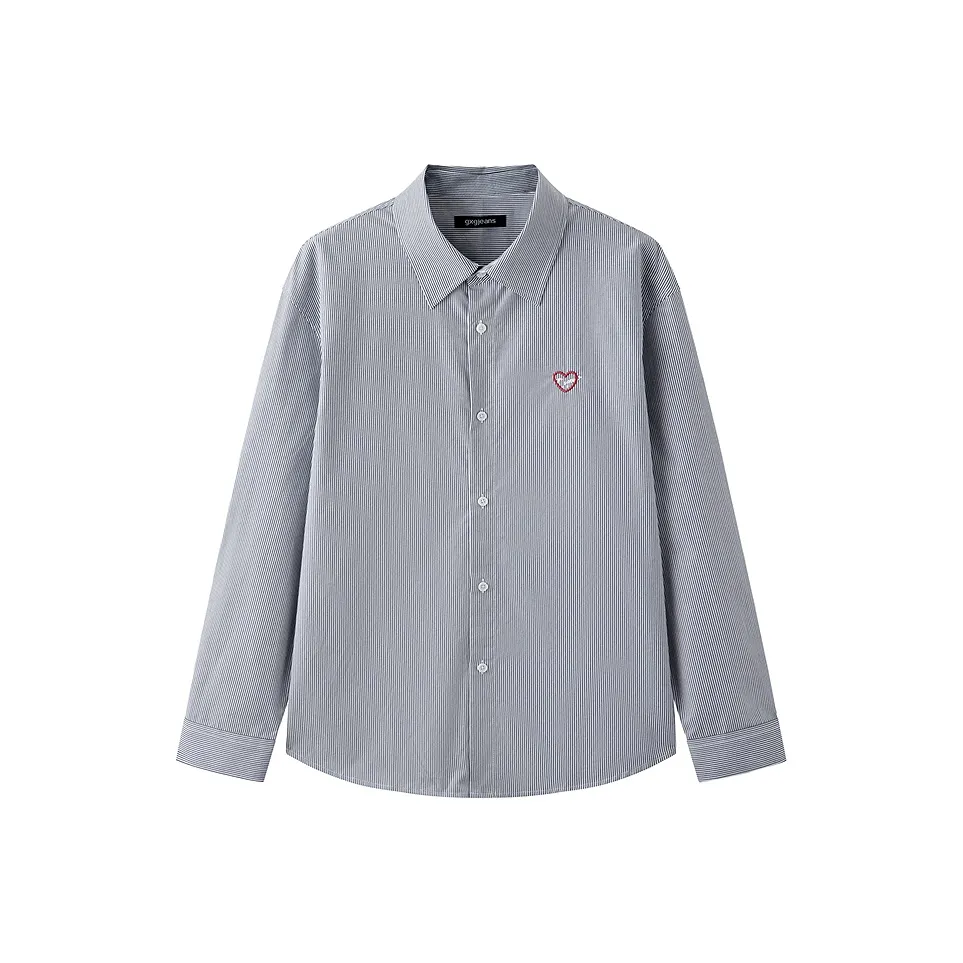 Gxg Jeans Темно-синие полосы мужские рубашки