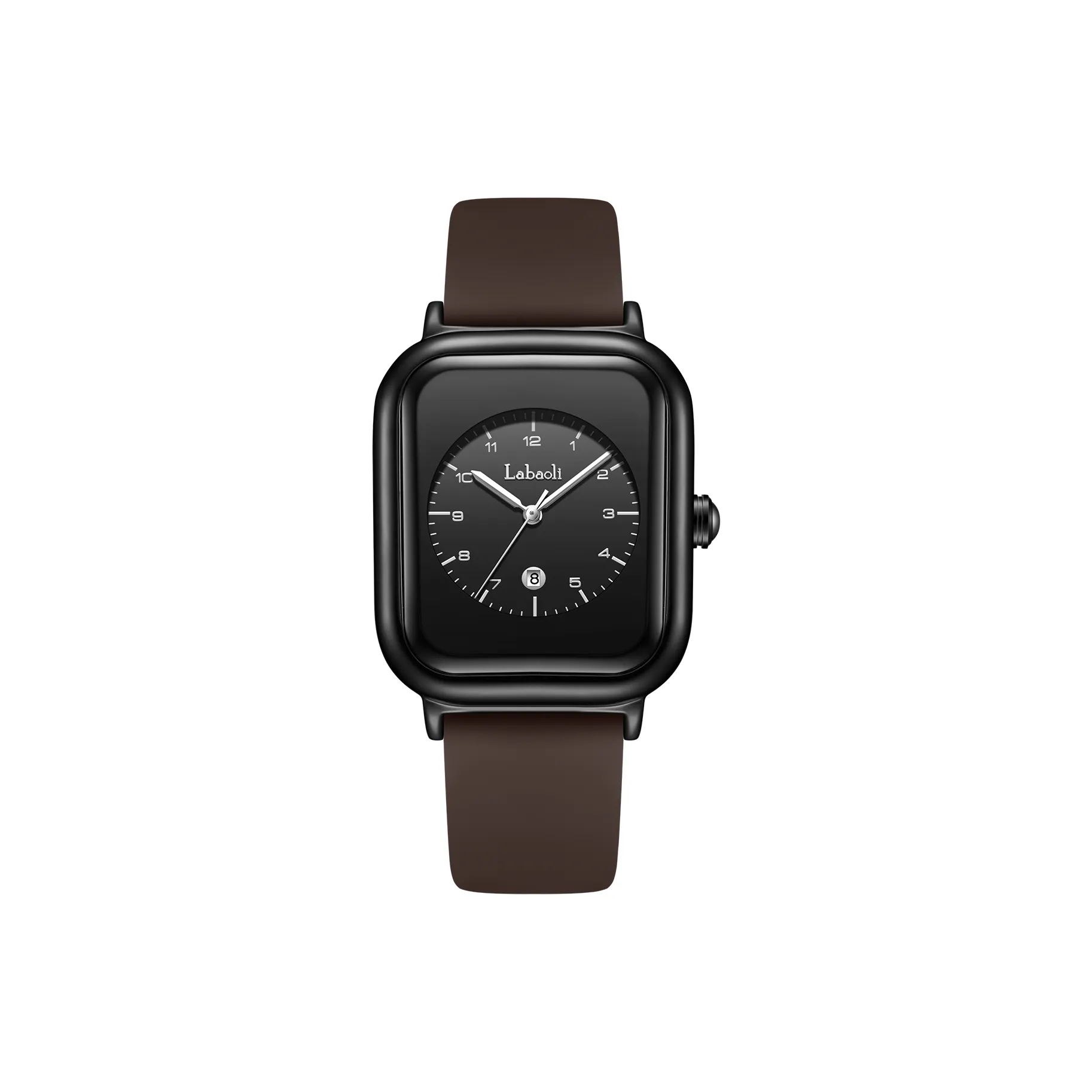 Labaoli Кварцевый механизм силиконовый ремешок женские часы черный циферблат