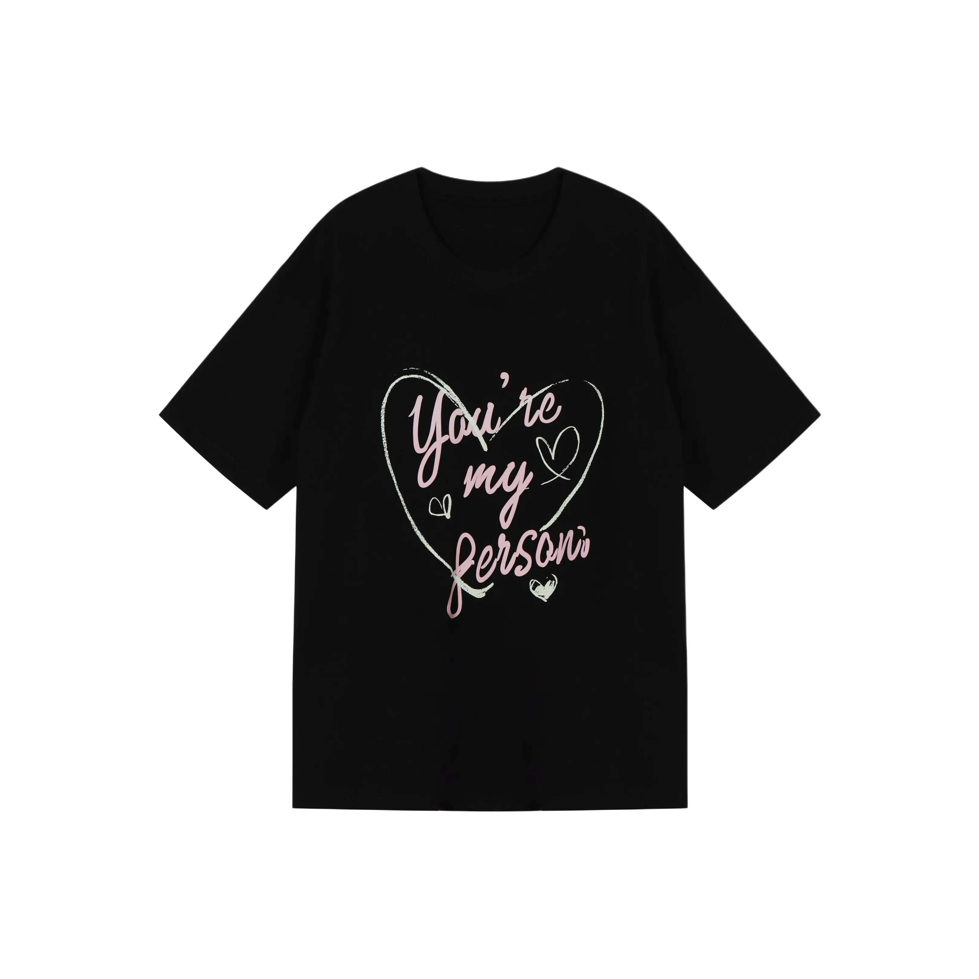 ZHOULIWU Сатин Черный [Кожа Friendly Универсальный] T Рубашка Женская T Рубашка