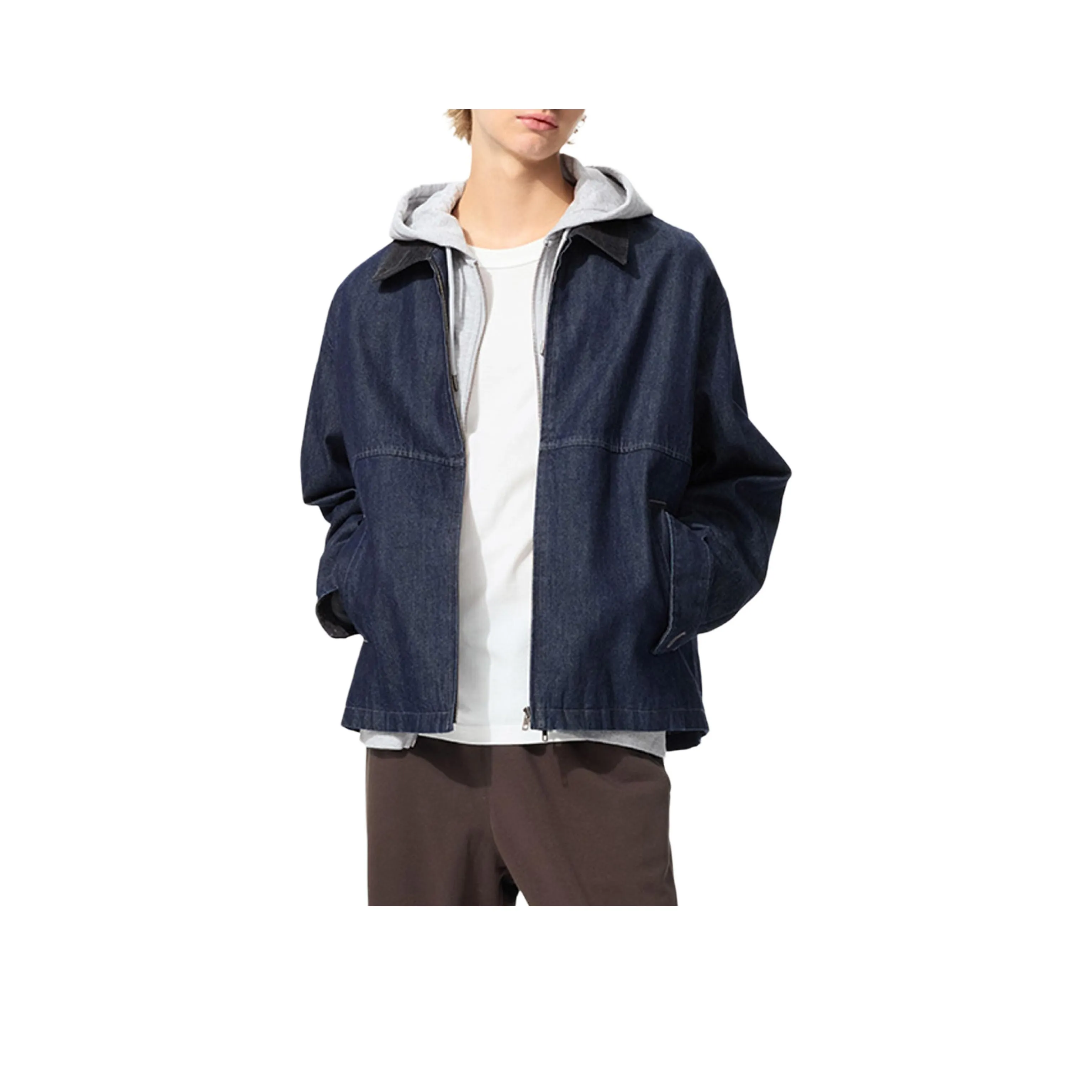 UNIQLO Темно-синий Унисекс Джинсовые куртки